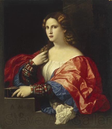 Palma il Vecchio Portrait of a Woman Norge oil painting art